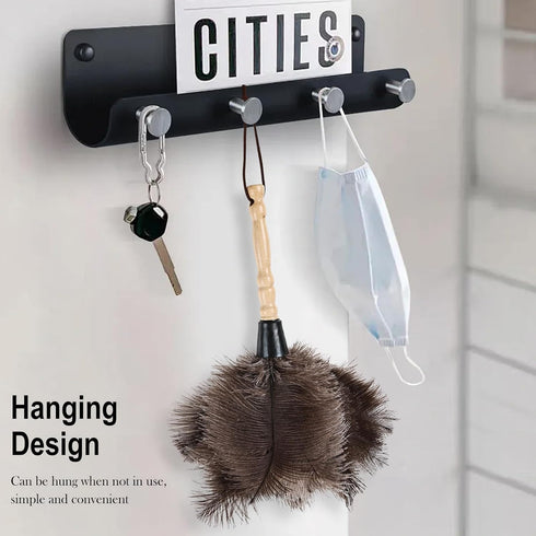 Ostrich Feather Duster Classic 14" Feathers Dusters Natural Fluffy with Wooden Handle and Eco-Friendly Reusable Handheld for Cleaning Supplies Hom...