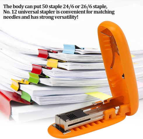 Mini Stapler, Small Stapler Compact Office Miniature Portable Leverage Structure Foldable Reliable Performance Gift for Home School Students Teach...