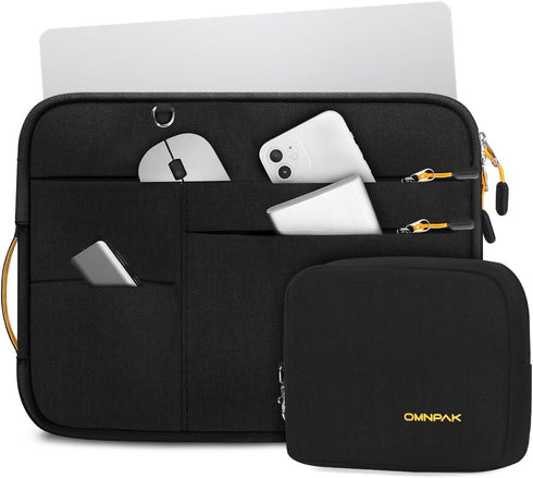 Omnpak for 13.6 inch MacBook Air Case Sleeve Compatible with MacBook Air 13.6 M3/M2/M1,MacBook Pro 13-14 inch,Recycled PET Laptop Carrying Case wi...