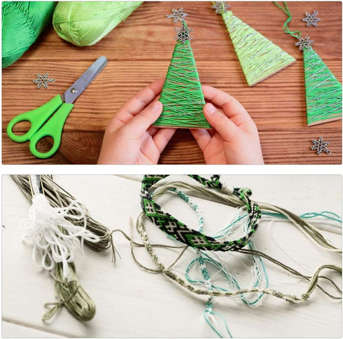Pllieay 24 Skeins Friendship Bracelets Floss, Green Gradient Embroidery Floss, Cross Stitch Threads with 6 Floss Bobbins, 2 Embroidery Needles and...