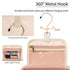 CUBETASTIC Travel Toiletry Bag, Portable Makeup Bag with Hanging Hook Waterproof Cosmetic Organizer Case 3 Compartment Leather Pouch for Toiletrie...