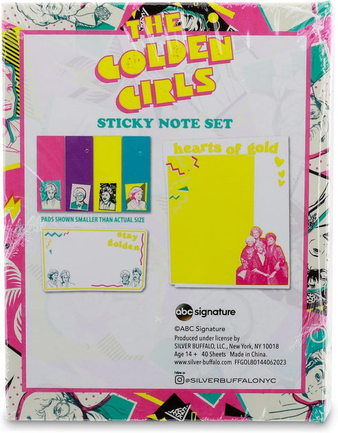 The Golden Girls Retro Fashion Pattern Sticky Note and Tab Box Set | Notepad Stationery Paper, School and Office Supplies...