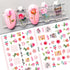 Flower Nail Art Stickers Decals 6Sheets Spring Rose 3D Self-Adhesive Nail Stickers Flowers Rose Butterfly Design Nail Decals for Nail Art Women Gi...