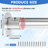 Geesatis 4PCS Total Height 1.57" Fit Diameter 1.0" Pipes High Flange Holder Rod Stainless Steel for Wardrobe Ceiling Mounting Bracket, with Screws...