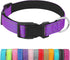 Dog Collars Adjustable for Medium Dogs,Heavy Duty Waterproof Dog Collar with Quick Release Buckle,Girl Boy Female Male Reflective Nylon Dog Collar...