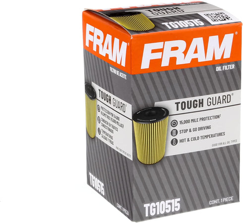 FRAM Tough Guard Replacement Oil Filter TG10515 with SureGrip, Designed for Interval Full-Flow Conventional and Synthetic Oil Changes Lasting Up t...
