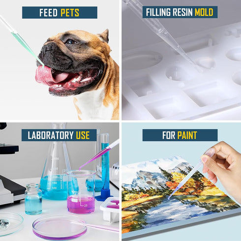 Teenitor 80PCS 3ML Pipette Dropper, Eye Dropper, Disposable Plastic Eye Droppers for Crafts, Droppers for Oils Transfer Pipettes for Essential Oil...