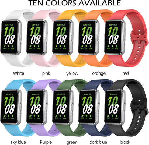No Gap Silicone Band Compatible with Samsung Galaxy FIT3 1.6in, Sport Fitness Straps for Samsung Galaxy FIT 3 for Women Men...