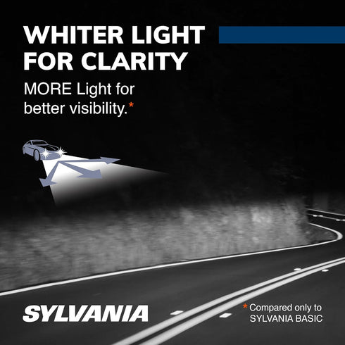 SYLVANIA - H11 SilverStar - High Performance Halogen Headlight Bulb, High Beam, Low Beam and Fog Replacement Bulb, Brighter Downroad with Whiter L...