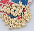 AD Beads Wood Spacer Loose Wooden Craft Beads Big Hole Beads Assorted for Necklace Bracelet Craft Making Decoration (12x14mm 100pcs, Natural Colou...