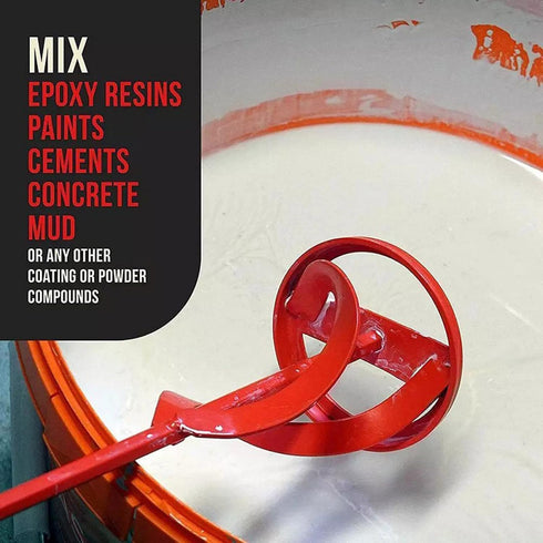 Paint Mixer, 1-5 Gallon Bucket Mortar Mixer Paint Stirrer for Drill, Mud Mixer Steel Hex Rod Power Tool Resin Mixer Bit Replacement for Grout Mort...
