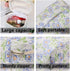 3 Pcs Cotton Quilted Makeup Bag Set,Floral Makeup Bag,Cute Makeup Bag,Travel Makeup Bag,Large Toiletry Cosmetic Bag Makeup Bag Organizer for Women...