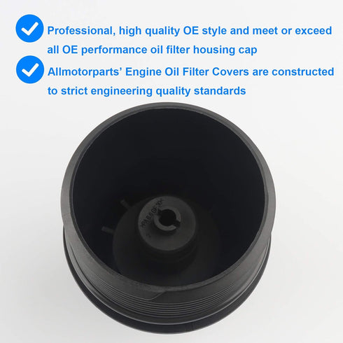 Oil Filter Housing Cap, Replace 68191350AA, 917-190 Compatible with Chrysler Dodge Jeep Ram - 200, 300, Challenger, Charger, Durango, Grand Carava...