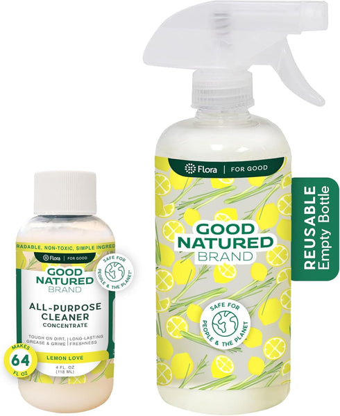 All-Purpose Cleaner Concentrate + 16 oz Bottle | Biodegradable Multi-Surface Cleaner | Natural Lemon Essential Oil | Multipurpose Cleaner All Surf...