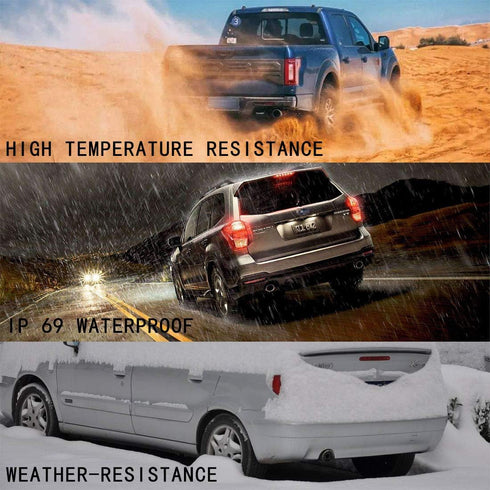 HD Backup Camera - 170 Wide Angle, Universal License Plate, IP69 Waterproof, Reverse Camera for Cars & Trucks...