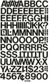 Chartpak Self-Adhesive Vinyl Capital Letters and Numbers, 3/4 Inches High, Black, 94 per Pack (01020)...