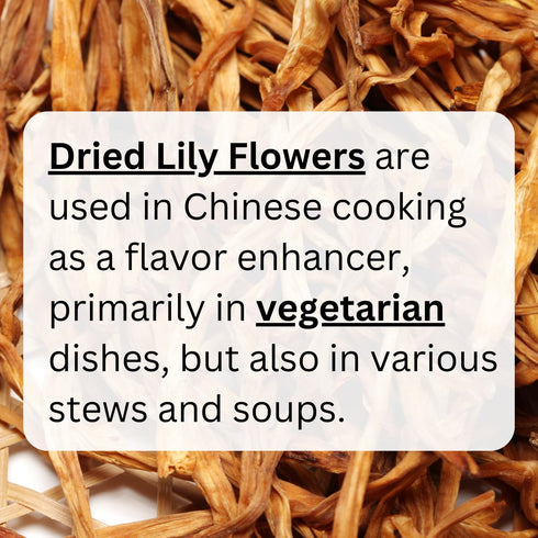 Dried Lily Flower, Dried Lily Flower Bubs, Dried Huang Hua Cai, Jin Zhen Cai 6 Oz ??? Dried Lily Buds for Cooking Chinese (170 g) 1 PACK...