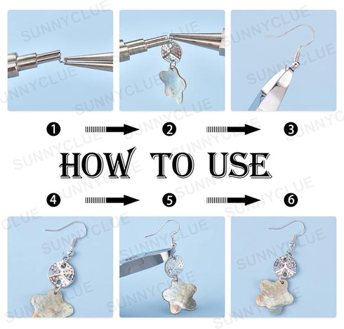 SUNNYCLUE 1 Box DIY 10 Pairs Natural Shell Earrings Making Kit Include Flower Oval Rhombus Shell Charms Pendants & Metal Hollow Links Jewelry Acce...