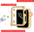 Dilando Cool Chain Metal Link Bands Compatible with Apple Watch 38mm 40mm 41mm Women Men, Gold Stainless Steel Bracelet with Bling Case for Iwatch...