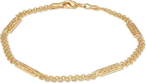Barzel 18K Gold Plated Mesh Anklet For Women - Made In Brazil...