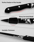 Stapava Steak Knives Set of 8, Stainless Steel Steak Knife Set Black, Sharp Serrated Dinner Knives Matte with Laser Pattern for Kitchen Restaurant...