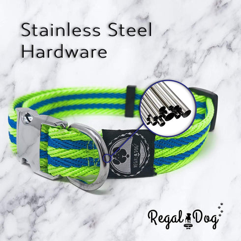 Regal Dog Products Large Pet Collar with Custom Engraved Buckle | Durable Twill Dog Collars for Small Dogs | Dog Collars for Medium Dogs | Dog Col...