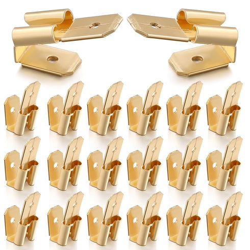 25 Pcs Piggyback Spade Connectors, 3 Way Adapter Dual Male to Single Female Brass Quick Disconnect Connectors Piggyback Terminals Crimp Terminals ...