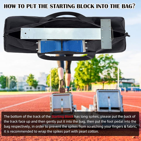 31.5in Sports Oxford Cloth Bag Fits Starting Blocks with an Overall Length of Less Than 30 Inches - Extra Large Travel Duffel Tote Gym Bag with 2-...