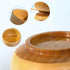 Natural Bamboo Bowls Pack of 3, Japanese Style Bowls, Household Healthy and Environmentally Friendly Salad Bowls, Soup Bowls, Ramen Bowls, Fruit B...