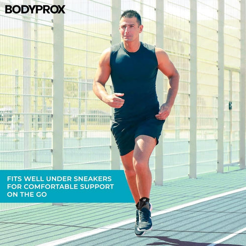 Ankle Brace for Women and Man, Ankle Compression Sleeve, Ankle Support with Adjustable Compression Strap for Sprained Ankle, Injury Recovery and M...