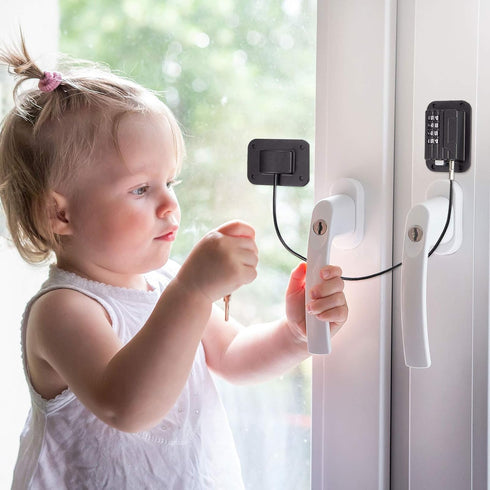 2 Pieces Refrigerator Lock 4 Number Coded Freezer Lock Adhesive Fridge Door Lock Combination Child Safety Locks for Refrigerators Freezers File Cabinets Drawer Refrigerator Door (Black)