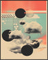 Posterizer 1 pcs-planets and clouds-peaceful surreal collage-Abstract & Modern Art-Astronomy & Celestial Art-Gift for Art Lovers- UNFRAMED Wall Ar...