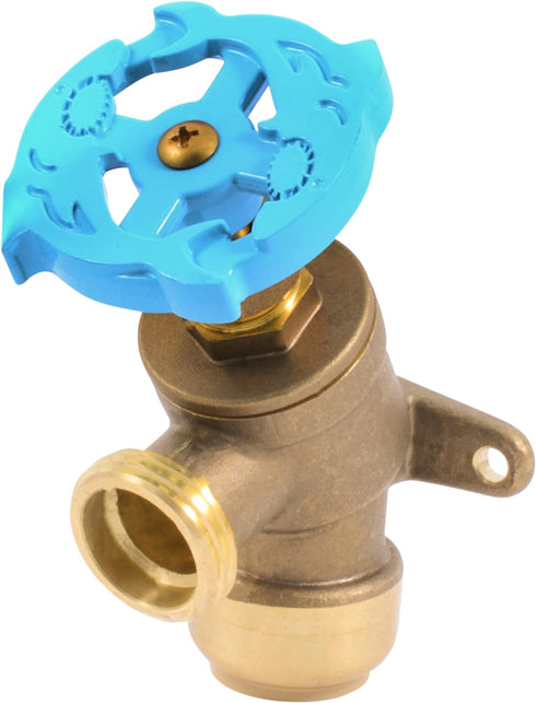 SharkBite 3/4 Inch x 3/4 Inch MHT Garden Valve, Multi Turn, Push to Connect Brass Plumbing Fitting, PEX Pipe, Copper, CPVC, PE-RT, HDPE, 24623LF...
