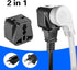 3 Pack US Travel Plug Adapter, EU/UK/AU/in/CN/JP/Asia/Italy/Brazil to USA (Type B), 3 Prong Grounded USA Wall Plug Wall Outlet Power Charger Conve...