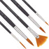 Jerry Q Art 15 pcs Golden Taklon Brush Set for Acrylic, Tempera, Watercolor, Oil Painting, Silver Ferrule with Violet Short Wooden Handles JQ151...