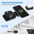 AURTEC Foldable Magnetic Wireless Charging Station, 15W Fast Charging, 3-in-1 Wireless Charger with QC3.0 Adapter, Compatible with iPhone 14/13/12...