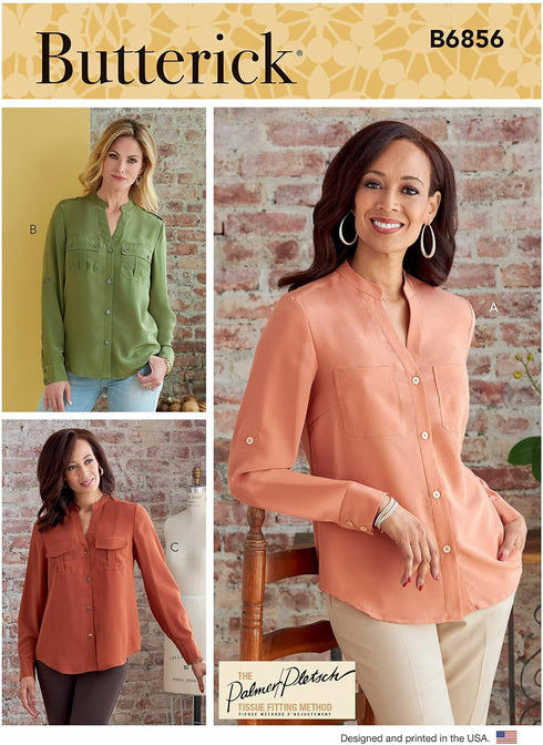 Butterick Misses' Top Sewing Pattern Kit, Code B6856, Sizes 16-18-20-22-24, Multicolor...