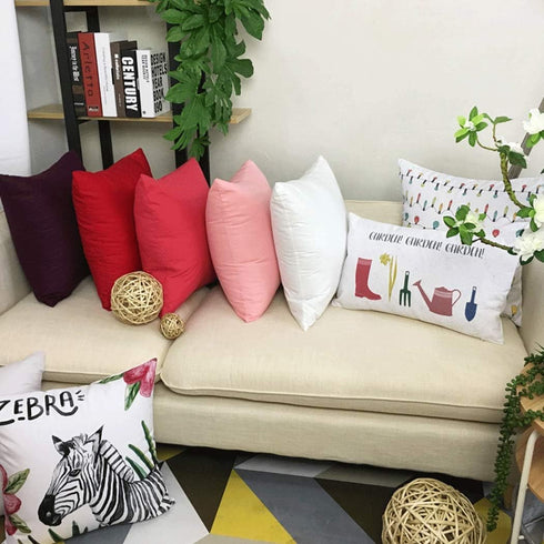 Thmyo 4-Pack 100% Cotton Comfortable Solid Decorative Throw Pillow Cases Square Cushion Cover Pillowcases Sublimation Blank Christmas DIY Throw Pi...