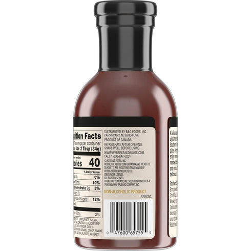 Weber Southern Comfort Whiskey Flavored BBQ Sauce, 13.7 Ounce...