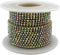 10 Yard Crystal AB Rhinestone Close Chain Clear Trim Sewing Craft (Gold, 2mm)...