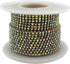 10 Yard Crystal AB Rhinestone Close Chain Clear Trim Sewing Craft (Gold, 2mm)...