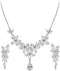 EVER FAITH Wedding Party Jewelry Set for Women, Gorgeous Teardrop White Cubic Zirconia Necklace Earrings Set, Bridemaids Jewelry Set for Bridal...
