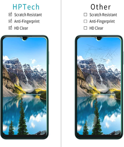 HPTech (2 Pack) Designed For Samsung Galaxy A13 5G Tempered Glass Screen Protector, Easy Installation, Bubble Free, Case Friendly......