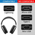 Geekria USB Headphones Charger Cable Compatible with Apple AirPods Max AirPods Pro, Beats Solo Pro Powerbeats Pro Charger, MFi Certified USB to Li...