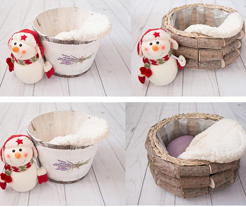 Newborn Baby Photography Props Posing Blanket, Professional for Baby Photography Contoured Posing Positioner Set with Flexible Metal Edges Diamete...