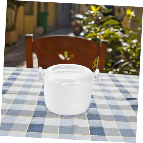 Rice Cooker Small Non-stick Pot Rice Maker Cooker Microwave Rice Maker Microwave Bowl with Lid Microwave Steamer Bowl Rice Making Pan Pasta Cooker...