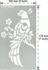 Aleks Melnyk No.471 Metal Stencil, Bird on Tree Branch, Parrot, Branches with flowers, Wild Animal, Small Stencil, 1 PC, Template for Wood Burning...