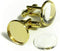 ALL in ONE Cufflinks Cuff Links Button Cabochon Blank Trays Frame with Clear Glass Dome (Gold 16mm - 10 Sets)...