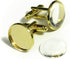 ALL in ONE Cufflinks Cuff Links Button Cabochon Blank Trays Frame with Clear Glass Dome (Gold 16mm - 10 Sets)...