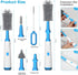Electric Bottle Brush Cleaner with Rechargeable, Cleaning for Baby/Water/Wine/Thermos Bottles, Waterproof 2 Nipple and Straw Silicone Brush 1500mA...